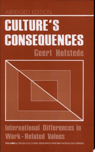 Culture's Consequences International Differences in Work-Related Values