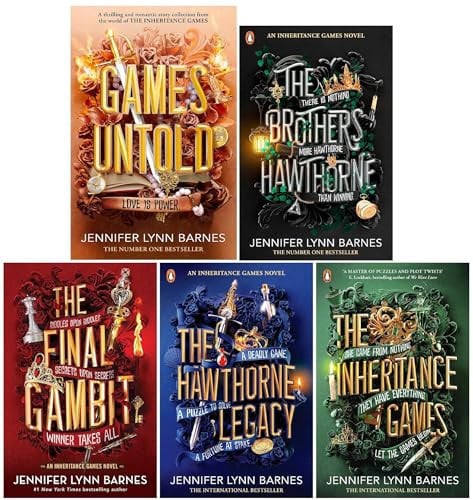 The Inheritance Games Series By Jennifer Lynn Barnes 5 Books Collection Set (games Untold [hardback], The Brothers Hawthorne, The Final Gambit, The Hawthorne Legacy And The Inheritance Games)