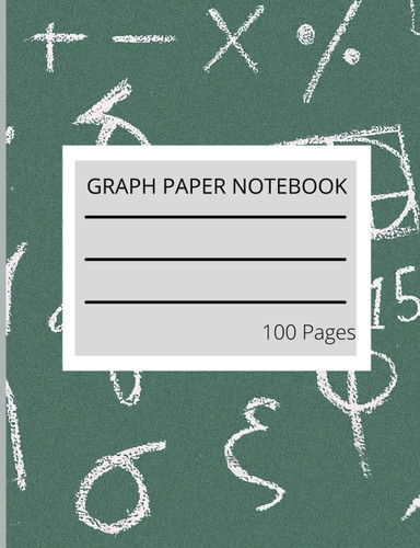 Graph Paper Notebook: 100 Pages QUAD RULED 5 squares per inch | For Math and Science Composition Notebook for Students Paperback