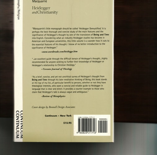 Heidegger and Christianity: the Hensley Henson lectures, 1993-94