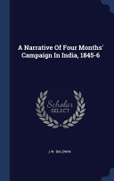 A Narrative Of Four Months' Campaign In India, 1845-6