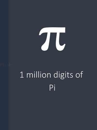 One Million Digits of Pi: A million digits of Pi (π) - The ultimate gift for Math lovers and number nerds | 8.5 x 11"