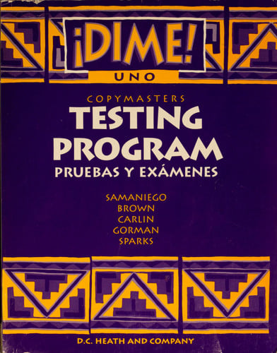 Cover of Dime Uno Cuaderno De Actividad