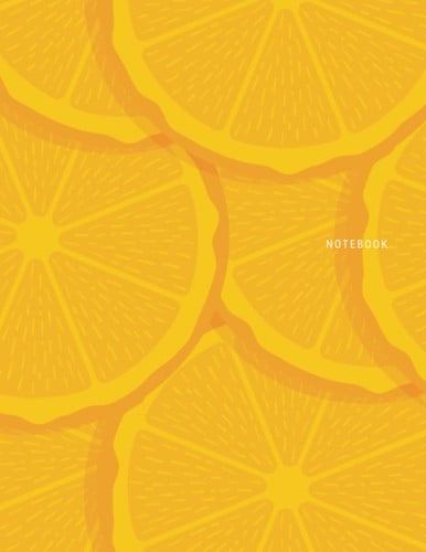 Notebook: Graph Paper Composition Book (8.5 x 11) Oranges on Cover, Grid Paper for Math and Science Students, School, Sketching, Drawing and Journaling