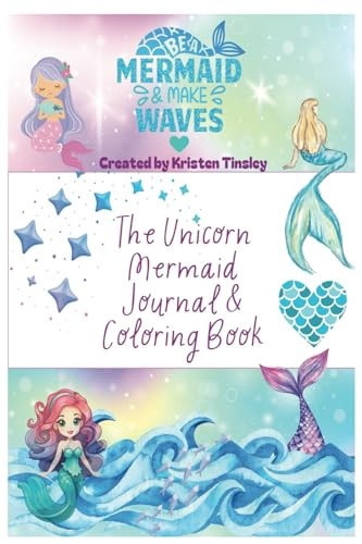 Cover of Unicorn Mermaid Journal & Coloring Book