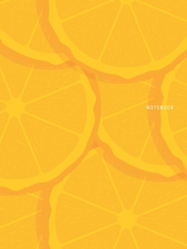 Notebook: Graph Paper Composition Book (8.5 x 11) Oranges Cover, Grid Paper for Math and Science Students, School, Sketching, Drawing and Journaling