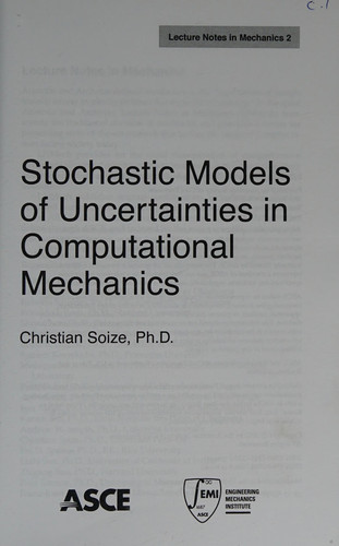 Stochastic Models of Uncertainties in Computational Mechanics
