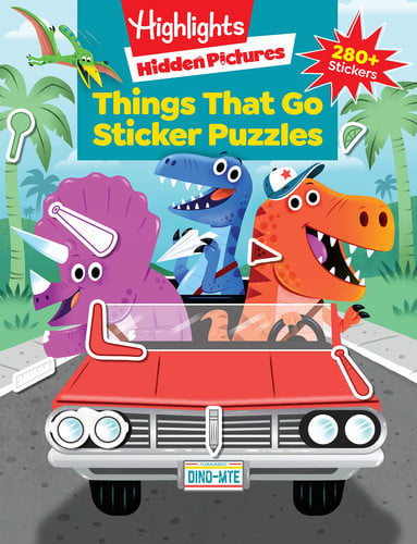 Things That Go Sticker Puzzles Transportation Activity Book of Cars, Trucks, Planes and More, Hidden Pictures Puzzles with 280 Stickers for Kids 3 and Up