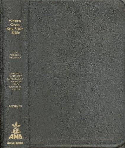 NASB Hebrew-Greek Key Word Study Bible Black Genuine