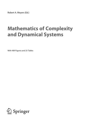 Mathematics of Complexity and Dynamical Systems