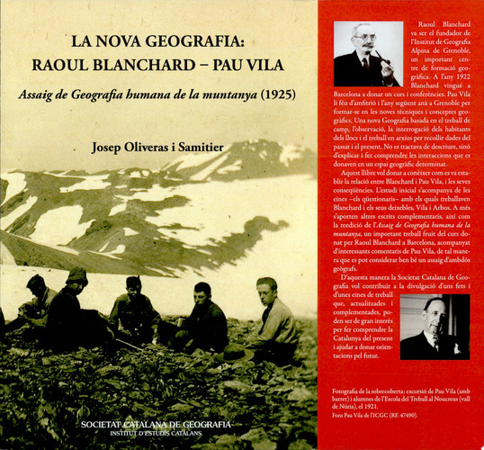 La nova geografia: Raoul Blanchard - Pau Vila: Assaig de geografia humana de la muntanya (1925) - Josep Oliveras i Samitier