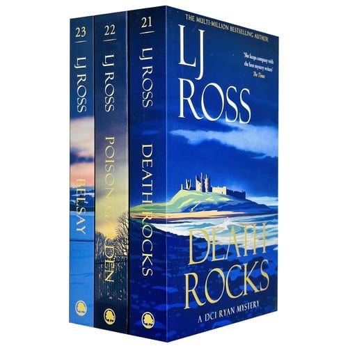 DCI Ryan Mysteries 21-23 Collection 3 Books Set By LJ Ross (Death Rocks, Poison Garden & Belsay)