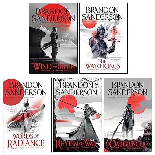 Brandon Sanderson 5 Books Collection Set (The Way of Kings Book, Words of Radiance Book, Oathbringer Book, Rythm of War Book & Wind and Truth)