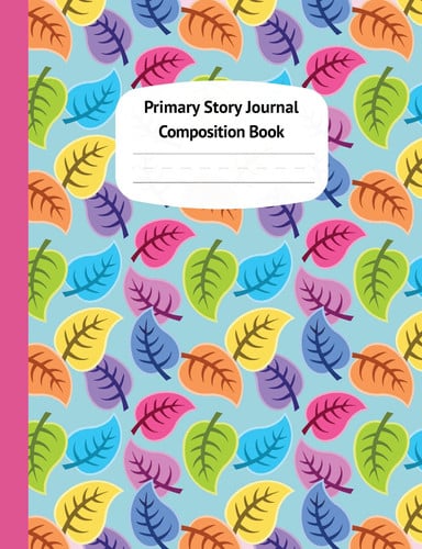Cover of Bright Leaves Primary Story Journal Composition Book