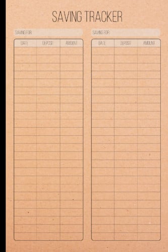 Savings Tracker: My Savings Tracker, Savings Tracker Notebook, Jar Savings Tracker, Savings Tracker, Size 6"X9", 120 Pages