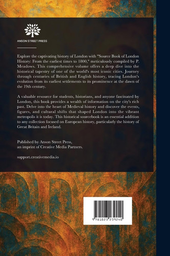 Source Book of London History, From the Earliest Times to 1800