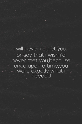 I'll Never Regret You Or Say That I Wish I'd Never Met You, Because Once Upon a Time You Were Exactly What I Needed Daily Success, Motivation and Everyday Inspiration for Your Best Year Ever, 365 Days to More Happiness Motivational Year Long Journal / Da