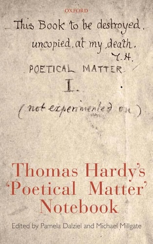 Thomas Hardy's 'Poetical matter' notebook