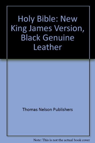 Holy Bible New King James Version, Black Genuine Leather