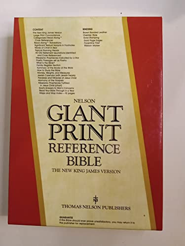Holy Bible: Giant Print Reference Edition, New King James Version, No. 434 Br, Brown Bonded Leather