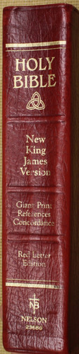 Holy Bible: Giant Print Reference Edition, New King James Version, No. 436 Bg, Burgundy Genuine Leather