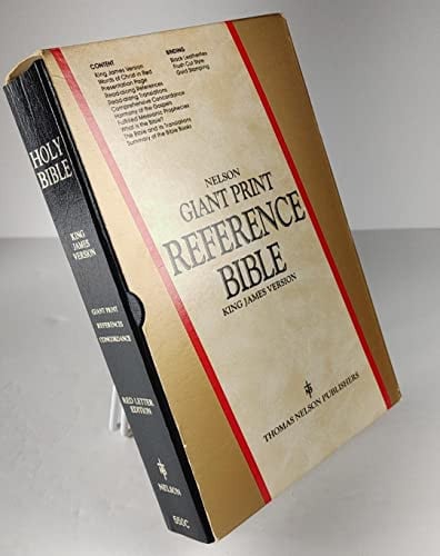 Giant Print King James Version Black Reference Leatherflex