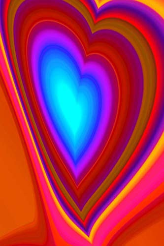 Neon(he)art: Artful Fractal Art Notebook. Dot Grid. 120 White Pages. 6x9. Soft Cover. Glossy Finish.