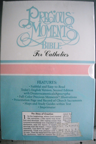 Todays English Version Precious Moments Bible for Catholics Violet Mist Leatherflex