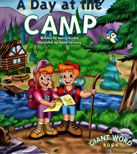 Cover of A day at the camp (Giant word book)