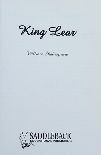 King Lear Hardcover Book