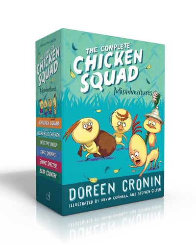 The Complete Chicken Squad Misadventures (Boxed Set) The Chicken Squad; The Case of the Weird Blue Chicken; Into the Wild; Dark Shadows; Gimme Shelter; Bear Country