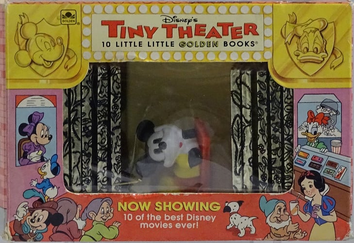 Cover of Disney's Tiny Theater/10 Little Little Golden Books With Mickey Mouse Figurine