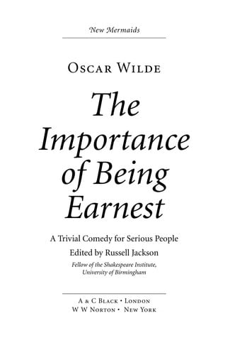 The Importance of Being Earnest