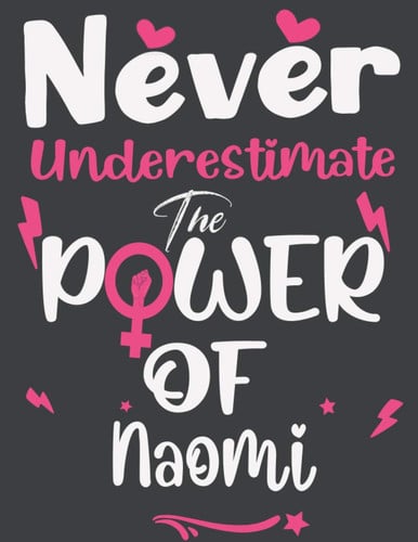 Never Underestimate The Power Of Naomi: Personalized Meal planner & Grocery list Gift For Naomi ,Power Feminist women