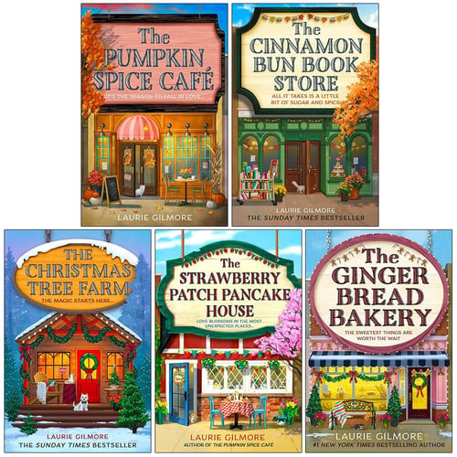 Dream Harbor Series 5 Books Collection Set By Laurie Gilmore (The Pumpkin Spice Café, The Cinnamon Bun Book Store, The Christmas Tree Farm, Strawberry Patch Pancake House & Gingerbread Bakery)