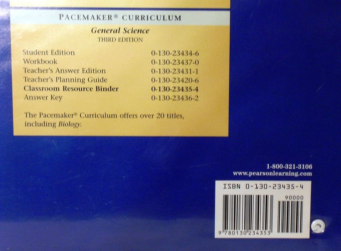Cover of General Science Classroom Resource Binder