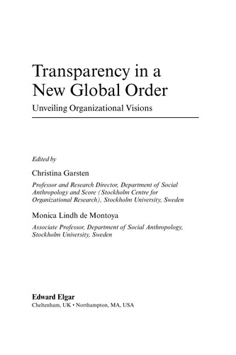 Transparency in a New Global Order Unveiling Organizational Visions