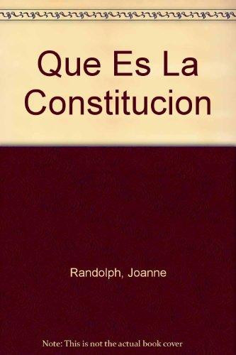 Cover of Que es la Constitucion de los Estados Unidos de America?