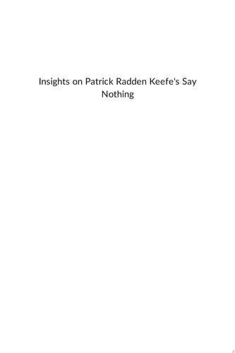 Summary of Patrick Radden Keefe's Say Nothing