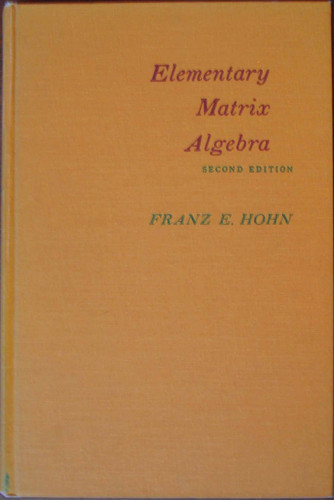 Elementary Matrix Algebra